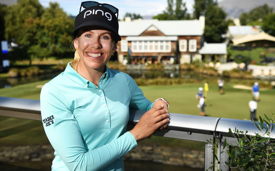 Sweden's Pernilla Lindberg poses for a picture ahead of the 101st New Zealand Golf Open.