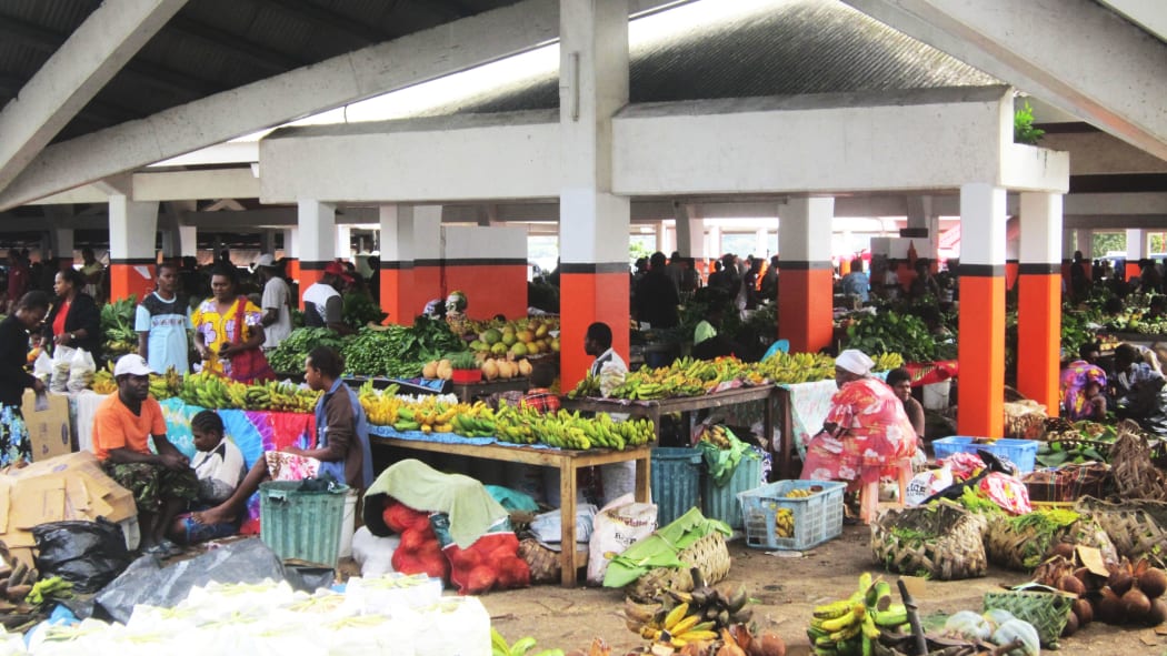 A market at Port Vila, Vanuatu