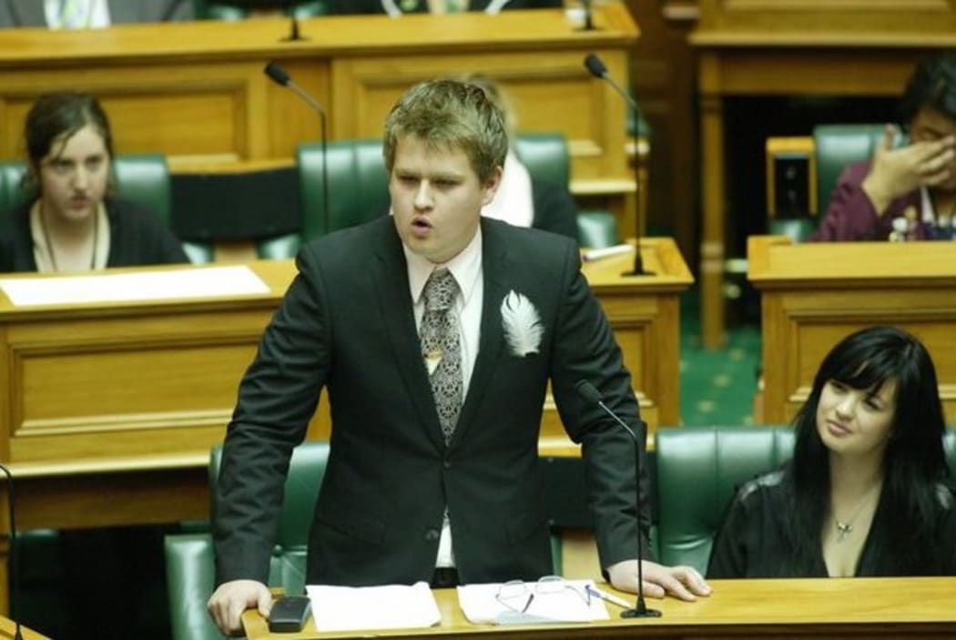 A picture of Jack McDonald at Youth Parliament in 2010