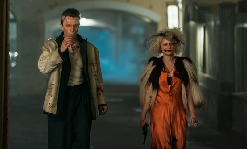 Christian Bale and Jessie Buckley in The Bride.