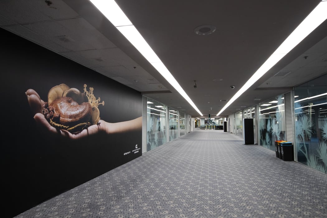 A deserted international arrival hall, at Auckland Airport during the Covid-19 level 3 lockdown, Auckland on 7 May  2020.