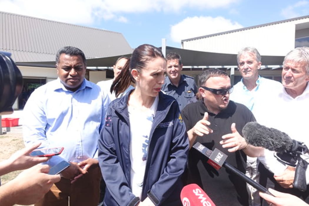 Prime Minister Jacinda Ardern in Nelson following the Tasman fires.
