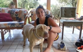 Steph Bergonia-Ward and her dog Kitarah