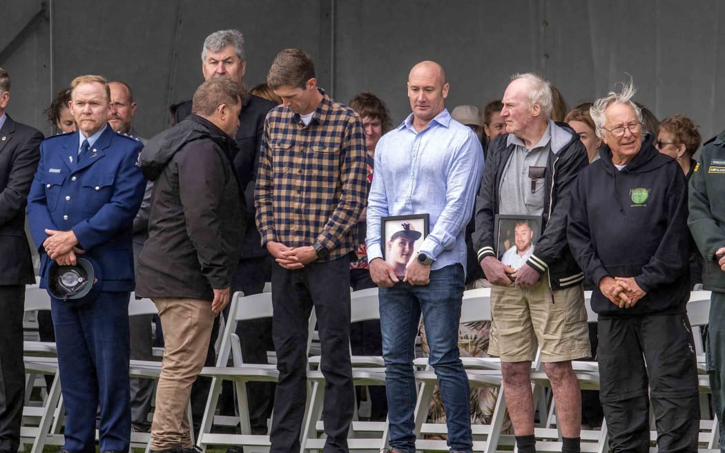 Families of some of the Australian victims of the Whakaari eruption, including those of Zoe Hoskings and Gavin Dallow were welcomed to Te Mānuka Tūtahi Marae for the memorial.