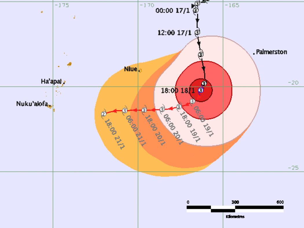 Map tracking Cyclone Victor
