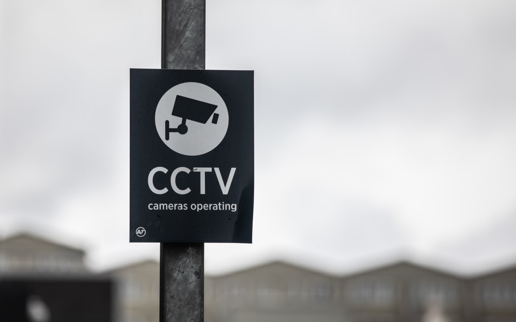 CCTV signage at the buslane on Khyber Pass Rd