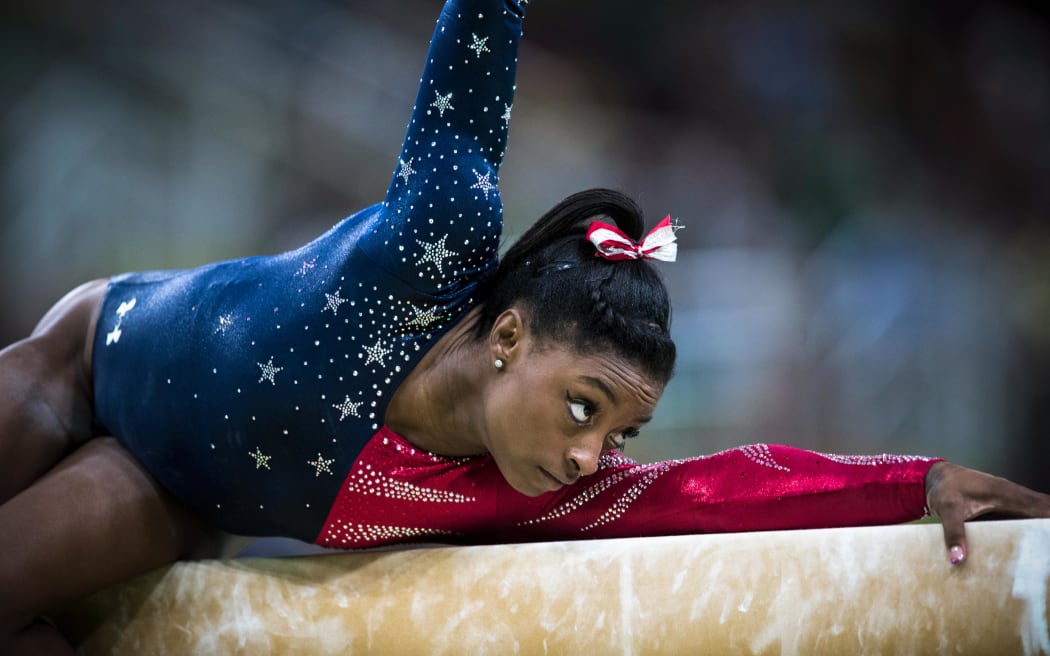 Simone Biles Rising. Simone Biles in Simone Biles Rising. Cr. Courtesy of Netflix © 2024