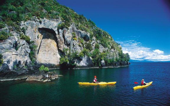 Mine Bay Māori Rock Carvings - Lake Taupo