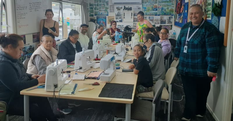 Heather Black's sewing class