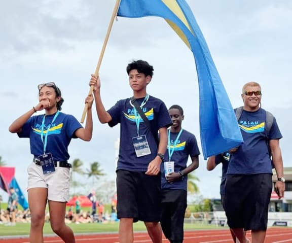Palau athletes at the Oceania Athletics Championships in Suva. Photo: Oceania Athletics