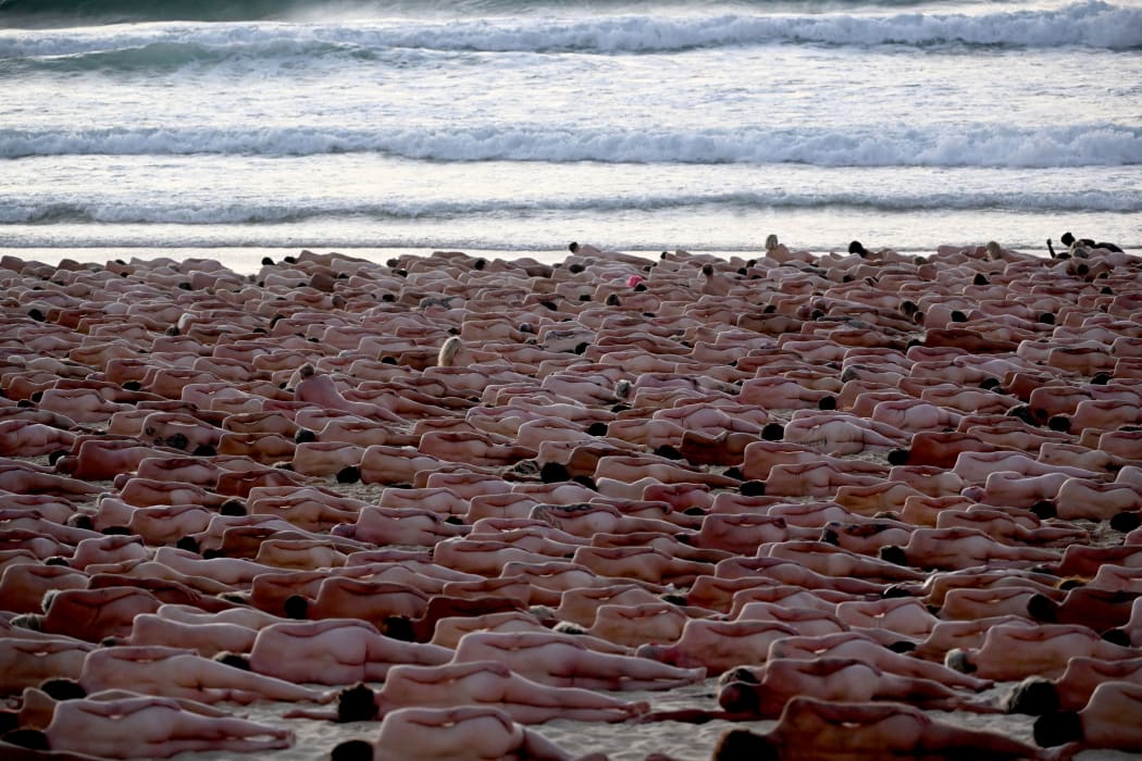 Bondi Beach Naked People - Bondi Beach goes nude as thousands strip off for Spencer Tunick art project  | RNZ News