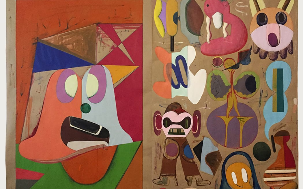One of Mark Braunias' artworks titled In Search of the Saccharine Underground.