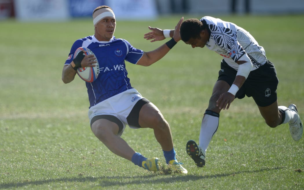 Alatasi Tupou (L) will captain Samoa in the upcoming sevens season.