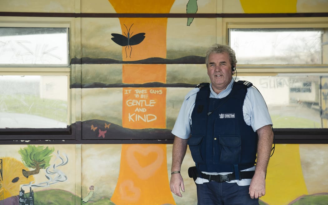 Corrections officer Andy Barnes with a lyric from The Smiths' song 'I know it's over.'