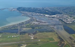 Aerial shots of Napier and surrounds, post-Cyclone Gabrielle