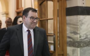 Grant Robertson on his way to deliver the budget to parliament