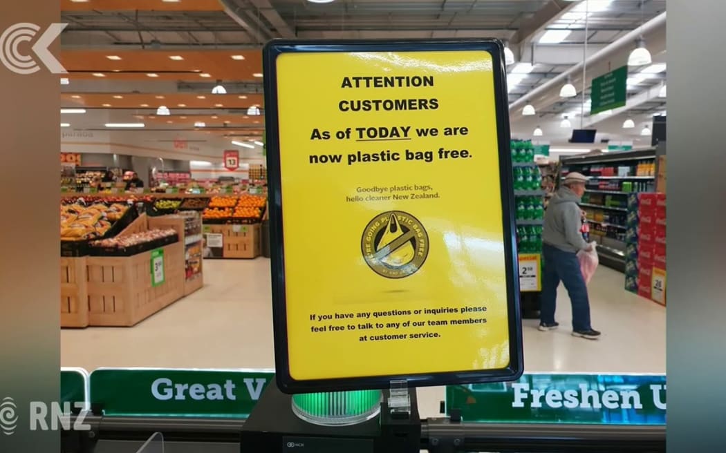 Countdown's alternative bags also made of plastic