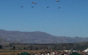 Aircraft entertain the crowd at Warbirds over Wanaka.