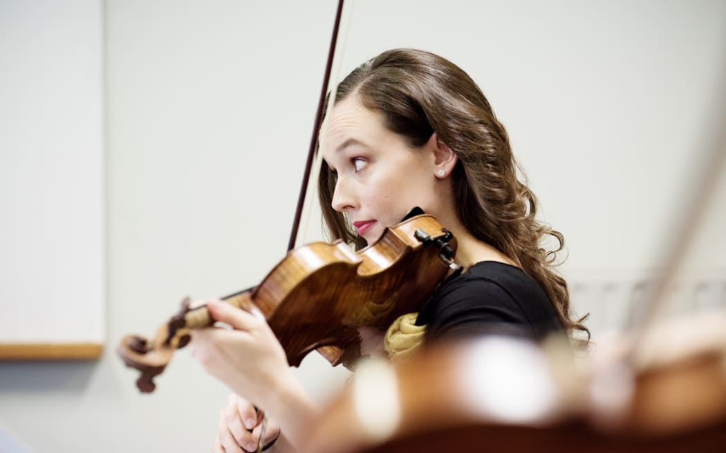 NZSQ violinist Monique Lapins