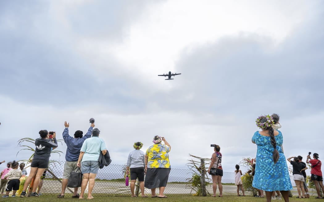 RNZAF C-130J Hercules delivered around 19 tonnes of supplies to Ma’uke.