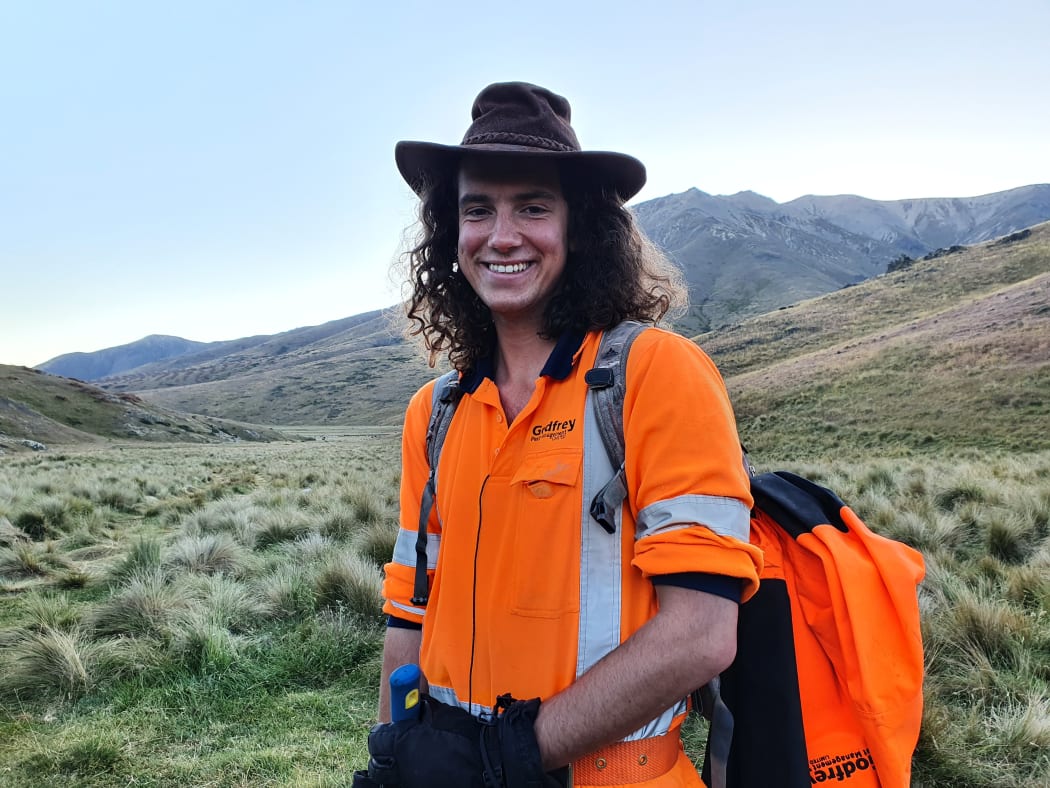 Student Anzac Gallate has helped fight wilding pines on Molesworth Station