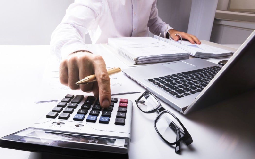 Accountant doing financial records