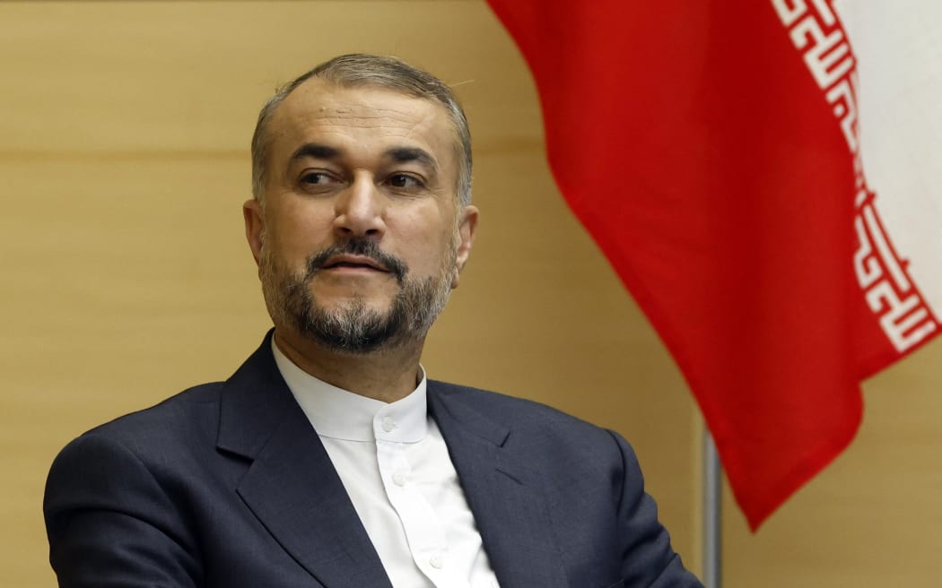 Iranian Foreign Minister Hossein Amirabdollahian is seen before a meeting with Japanese Prime Minister Fumio Kishida (not picture) at Kishida's official residence in Tokyo on August 7, 2023. (Photo by ISSEI KATO / POOL / AFP)