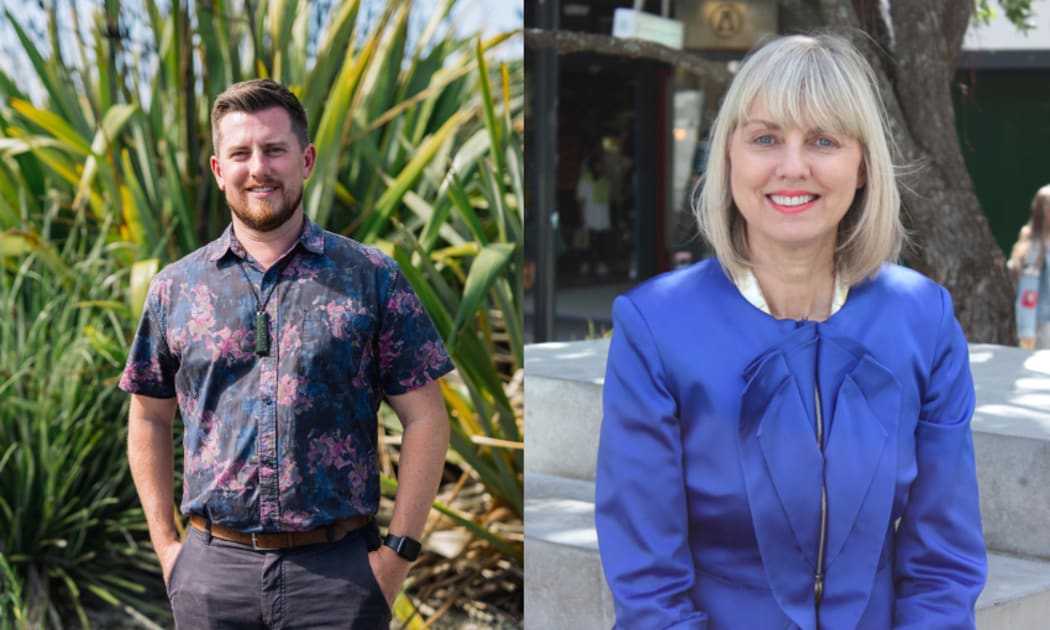North shore councillor Richard Hills and Heart of the City chief executive Viv Beck.