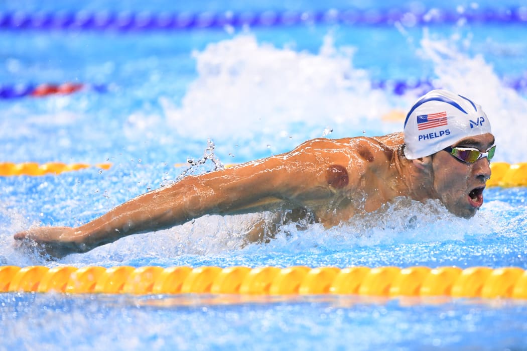 19-times Olympic gold medallist Michael Phelps could be seen sporting cupping marks during the men's 200m butterfly heats.