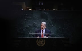 New Zealand's Minister of Foreign Affairs Winston Peters speaks during the General Debate of the United Nations General Assembly at UN headquarters in New York City on September 26, 2025. (Photo by Leonardo MUNOZ / AFP)