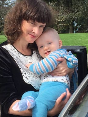 Joanna Mathers and her son Ivo