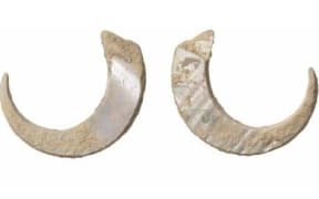 The 23,000-year-old fish hooks that were found in a cave on Okinawa.