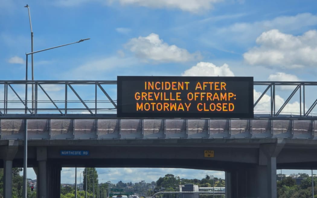 Police have closed State Highway One at Greville Road in Auckland after a serious incident.