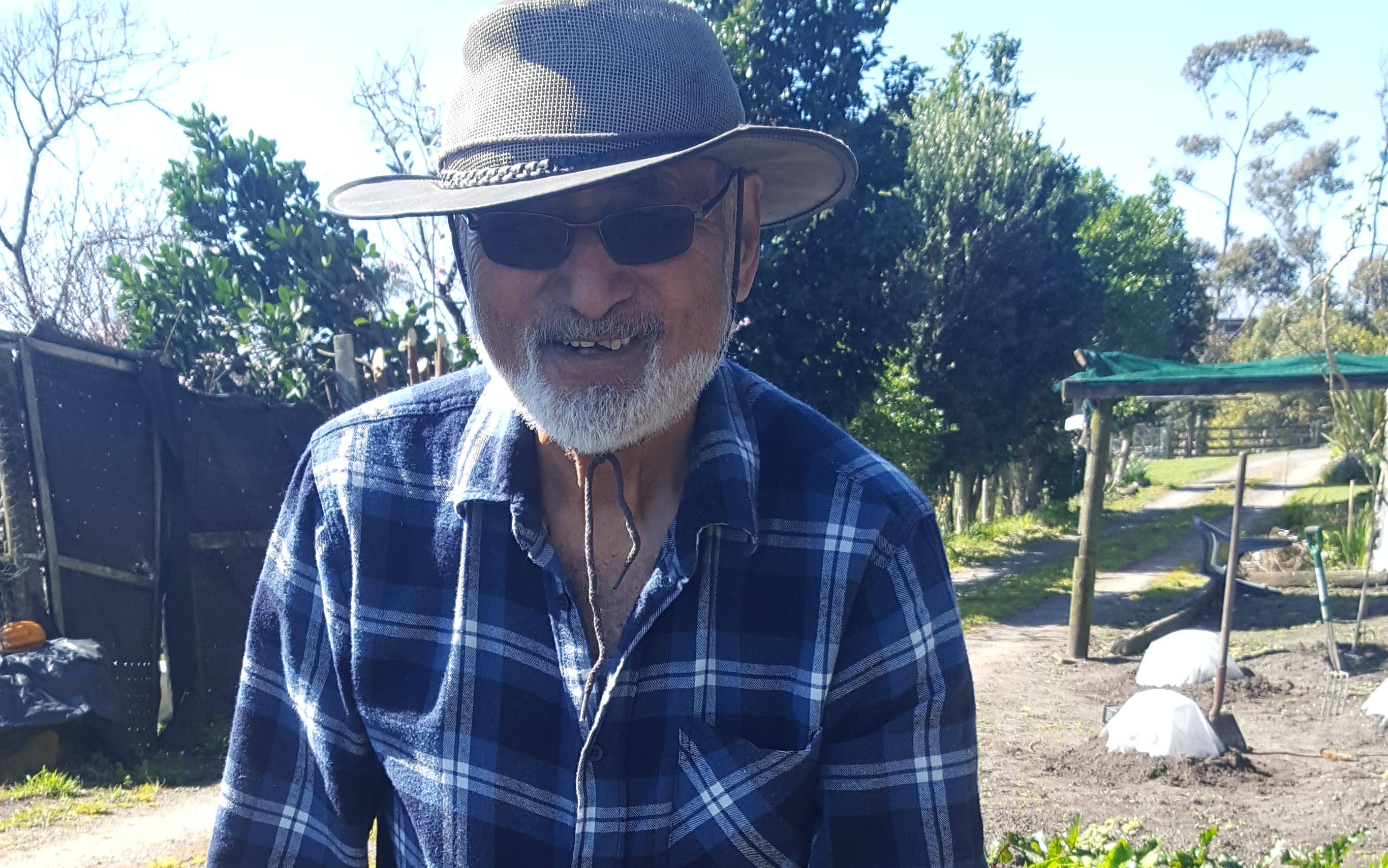 Maanu Paul in the garden