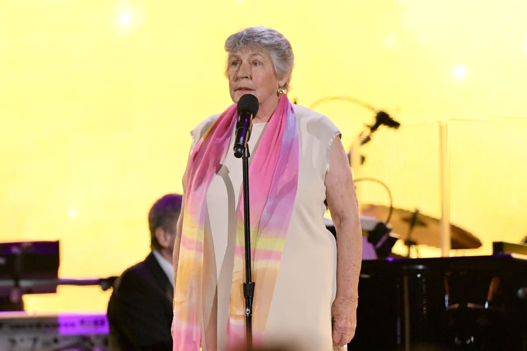 Recording artist Helen Reddy performs onstage during the MPTF 95th anniversary celebration.