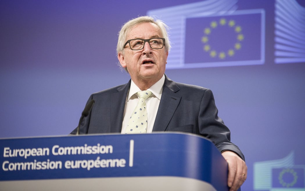 President of the European Commission Jean Claude-Juncker speaks to media after consultations over Britain's EU referendum at Commission headquarters in Brussels.
