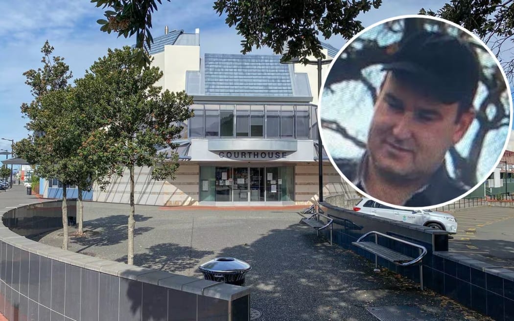 Antony Quinney (inset) appeared for sentencing in the Napier District Court after being found guilty of sexual offences against a young boy.