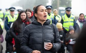 SOUL co-founder Pania Newton at Ihumātao on 24 July, 2019.