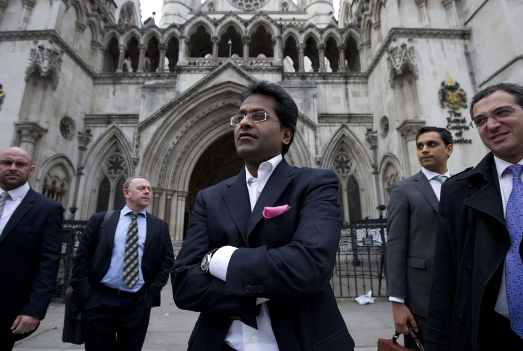 Lalit Modi outside the High Court in London in March 2012.