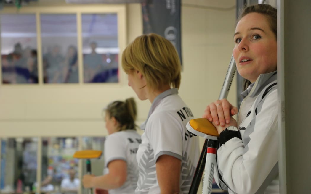 New Zealander Eloise Pointon (right) during the women’s match against Poland