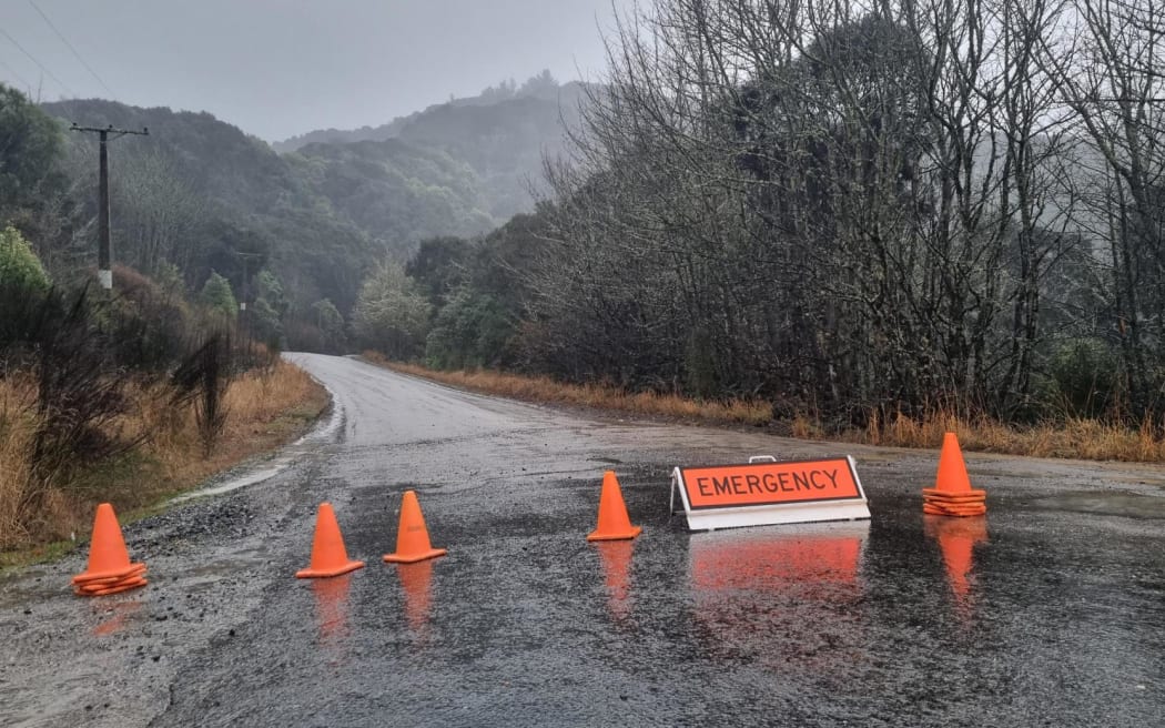 Flooding on Silverstream Valley Road in North Taieri.