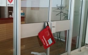 A closed office in Wellington that did not open for the day between the weekend and Anzac Day.