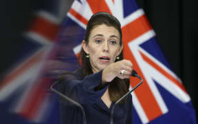 Prime Minister Jacinda Ardern speaks to media during a press conference at Parliament on April 05, 2020. New Zealand was placed in complete lockdown and a state of national emergency was declared on Thursday 26 March to stop the spread of COVID-19 across the country.