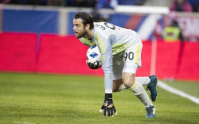 HARRISON, NEW JERSEY- March 10: Goalkeeper Jake Gleeson #90 of Portland Timbers during the New York Red Bulls Vs Portland Timbers MLS regular season match at Red Bull Arena, Harrison, New Jersey on March 10, 2018 in Harrison, New Jersey. (Photo by Tim Clayton/Corbis via Getty Images)