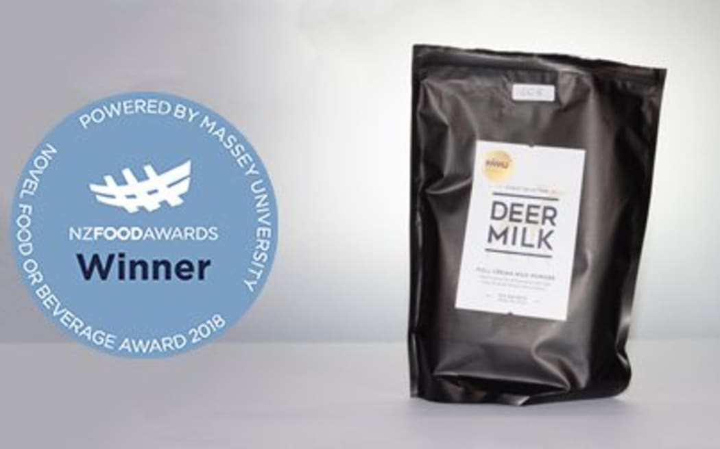 Deer milk from Pāmu Foods has won a prize for the most novel product.