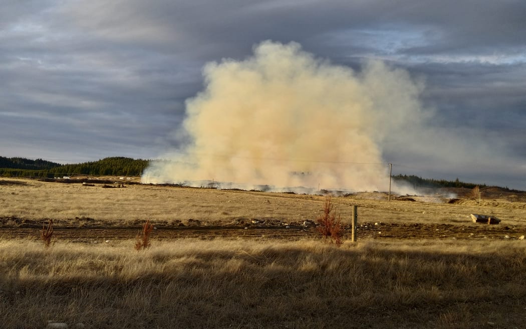 Evacuations were carried out in the Pukaki area, after flames spread across hectares of grass and scrub on Monday 22 July, 2024.