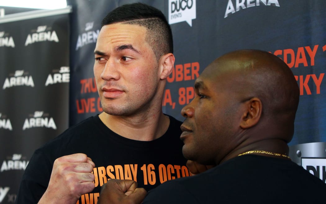 Joseph Parker and Sherman Williams face off ahead of 2014 bout.