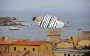 The Costa Concordia in 2012, after it capsized off the coast of the Tuscan island of Giglio.