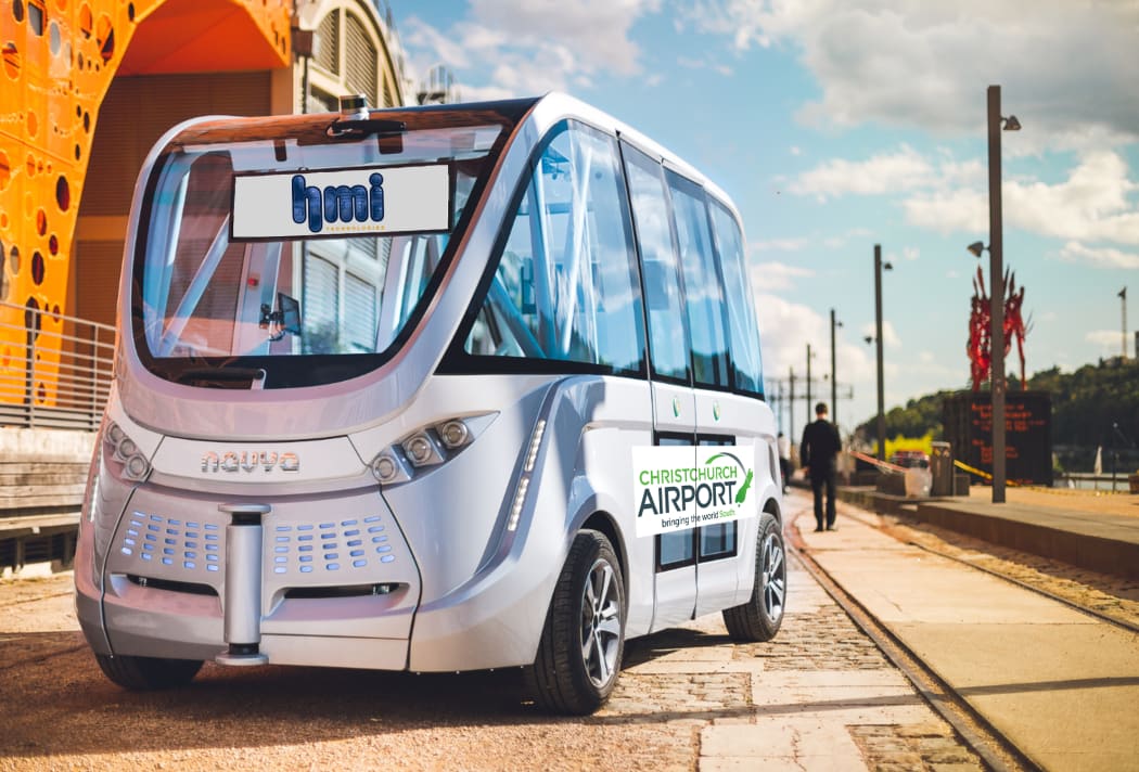 An image of the Navya shuttle.