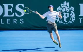 Michael Venus has beaten Artem Sitak in the men's open singles final at the New Zealand tennis championships 2015, ASB Tennis Centre, Auckland, New Zealand, Saturday, December 12, 2015. Copyright photo: David Rowland / www.photosport.nz